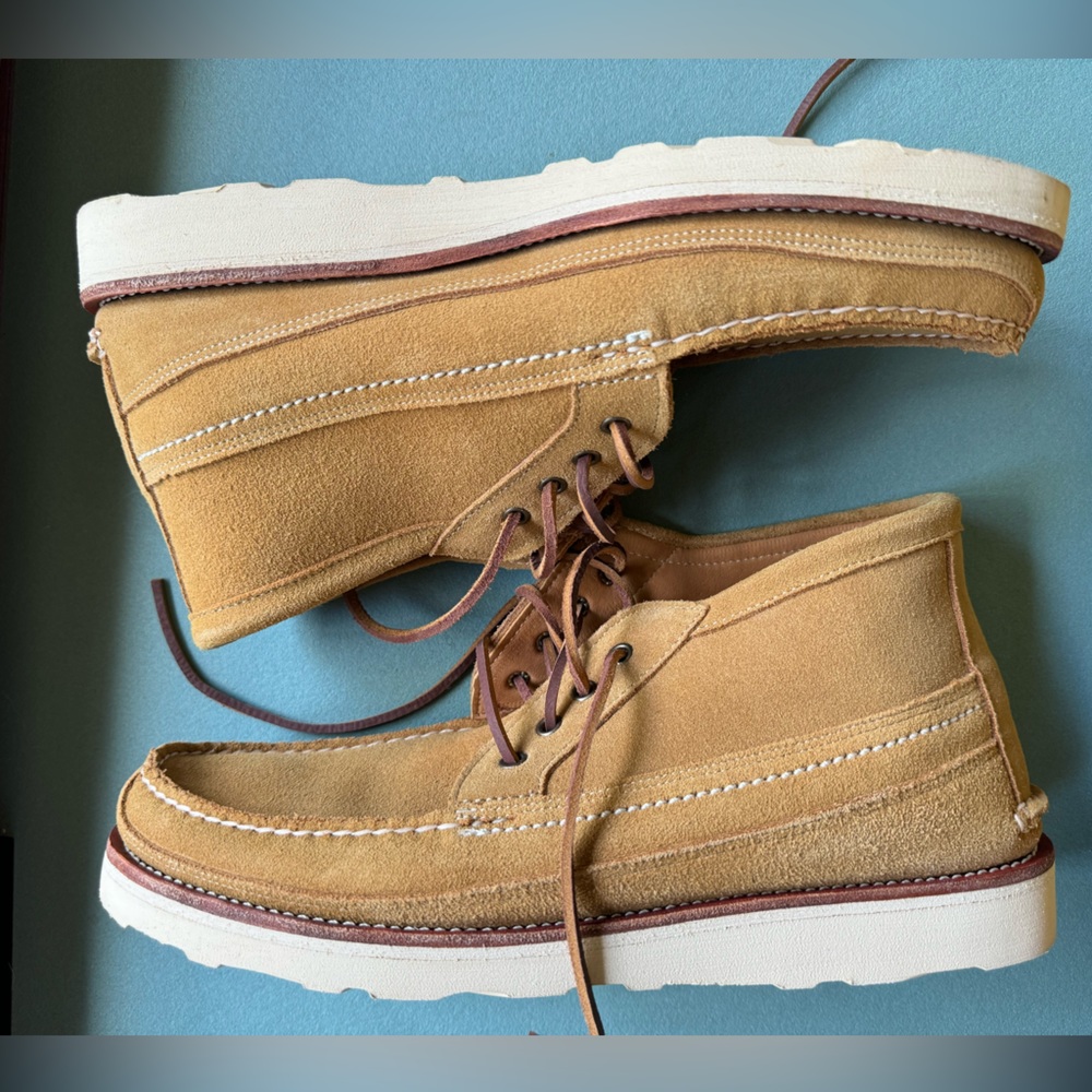 Easymoc Camp Chukka Boots Men’s Size 12 Made in USA Tan Shoes